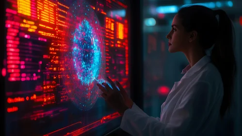 Data Analysis Futuristic Interface