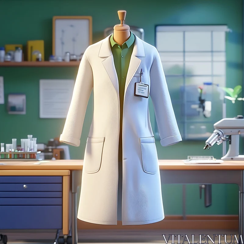 Science Lab Coat on Mannequin