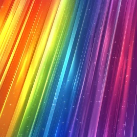 Rainbow Light Streaks Abstract Art