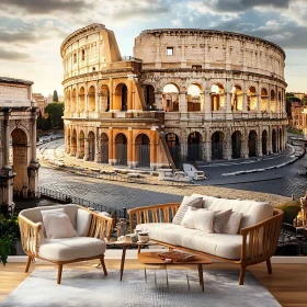 Interior with Colosseum in the Background