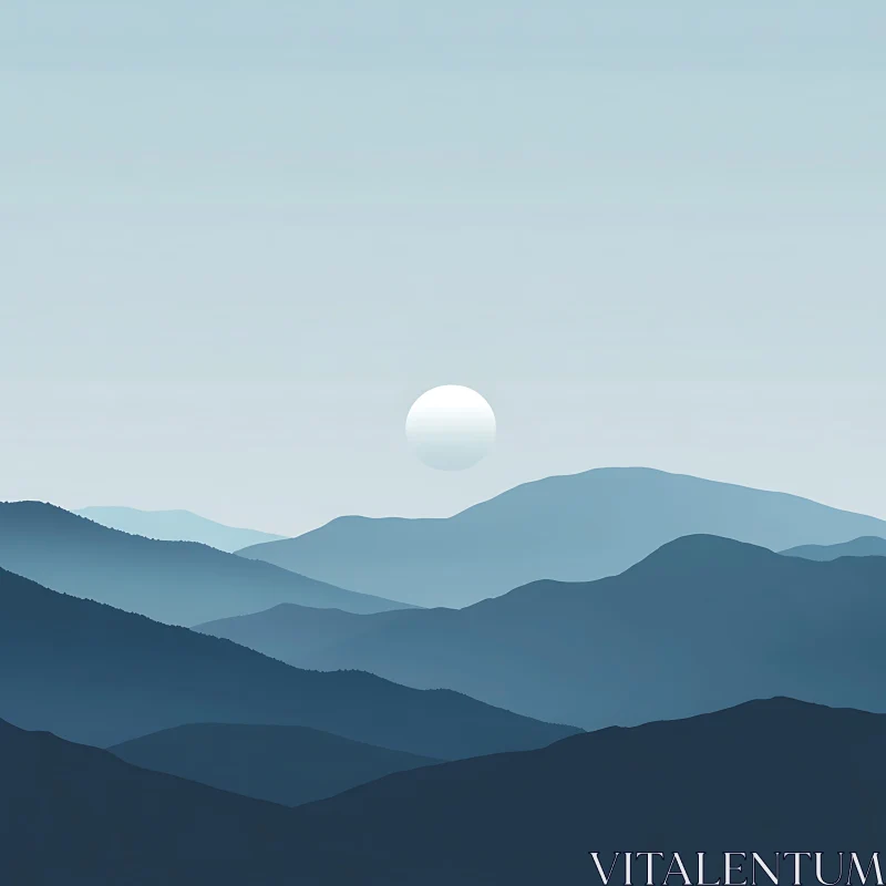 Tranquil Mountain View at Sunrise