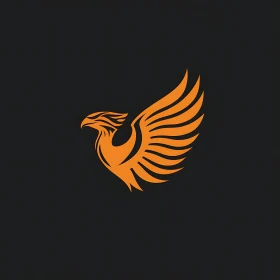 Phoenix Logo Design on Dark Background