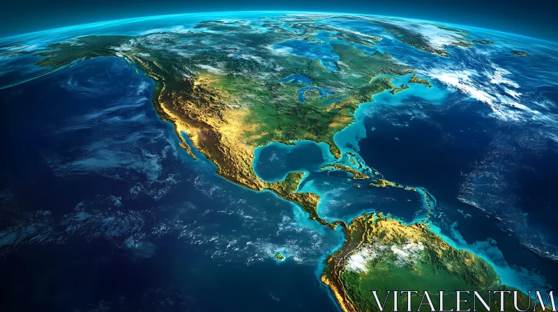 North and South America from Space