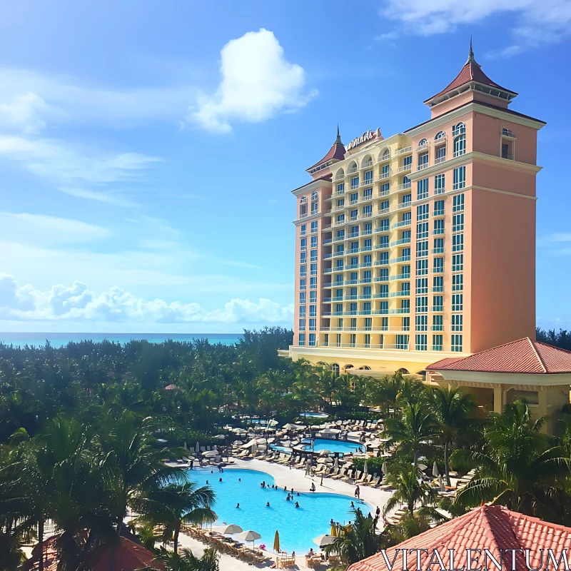 Tropical Resort View with Swimming Pools
