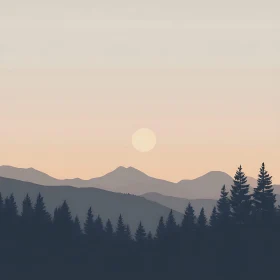 Tranquil Mountain Sunset