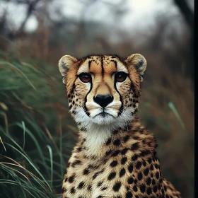 Cheetah Face Close-Up