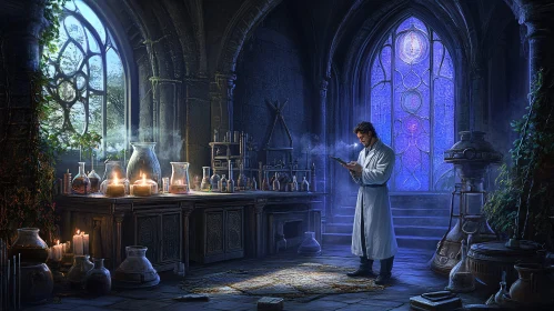 Scientist at work in the lab