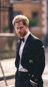Elegant Portrait of Prince Harry