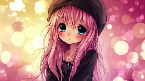 Whimsical Anime Character with Soft Lights