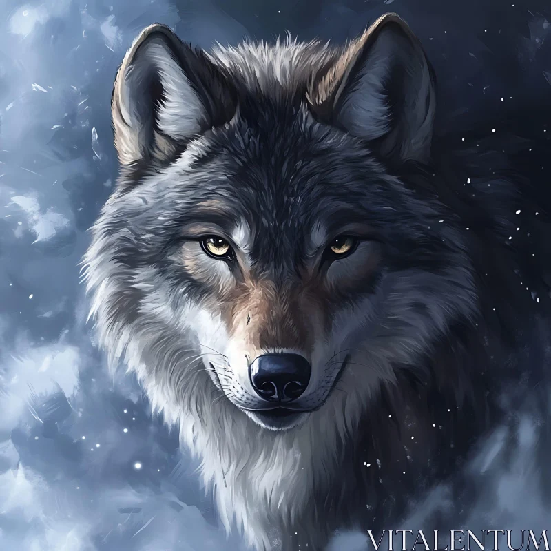 AI ART Wolf in the Mist