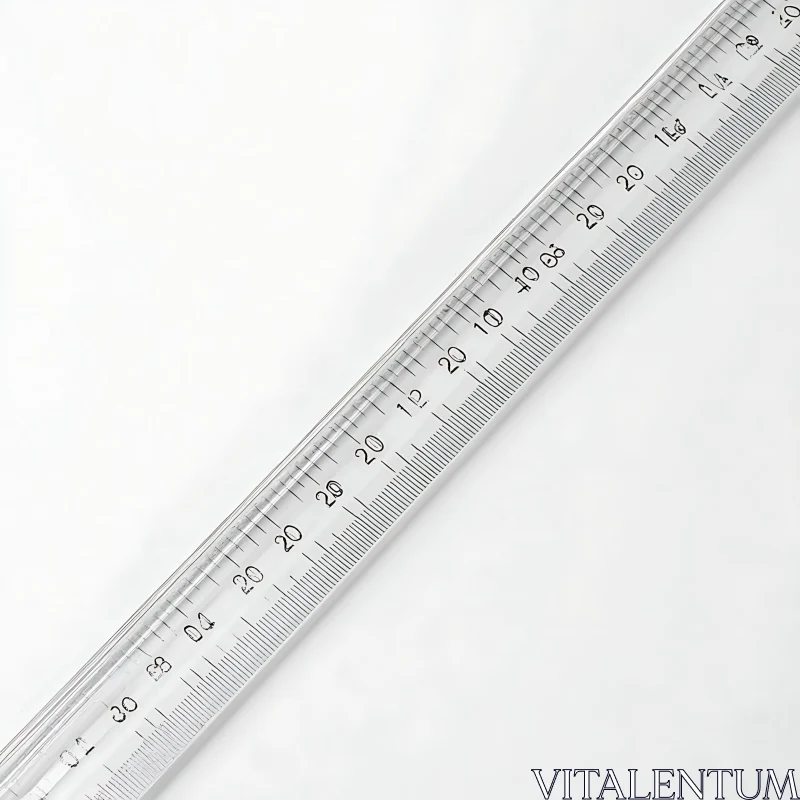 Transparent Ruler for Precise Measurements AI Image