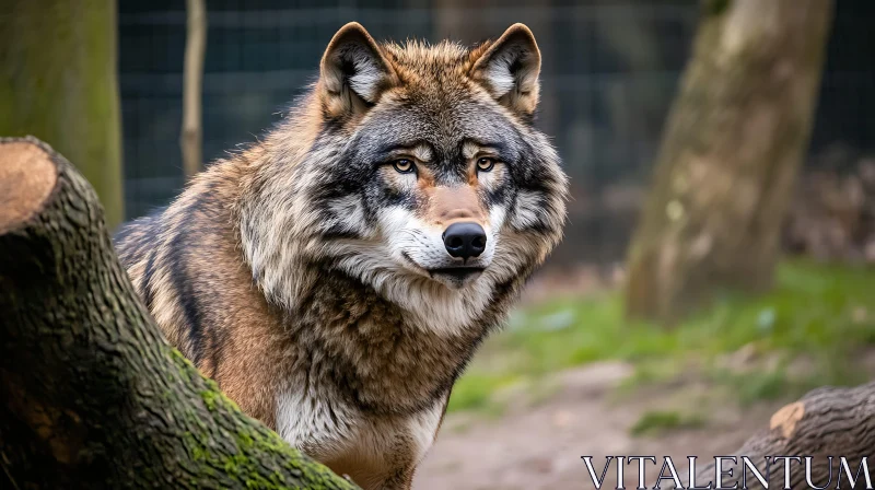 AI ART Timber Wolf Close-Up