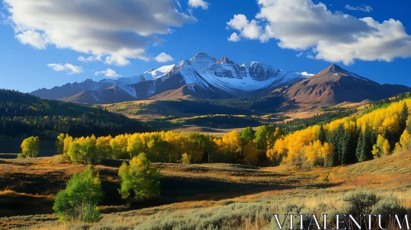 Autumn Mountain Landscape AI Image