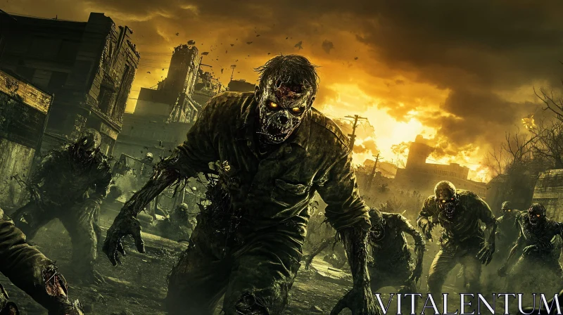 City of the Undead: A Zombie Outbreak AI Image