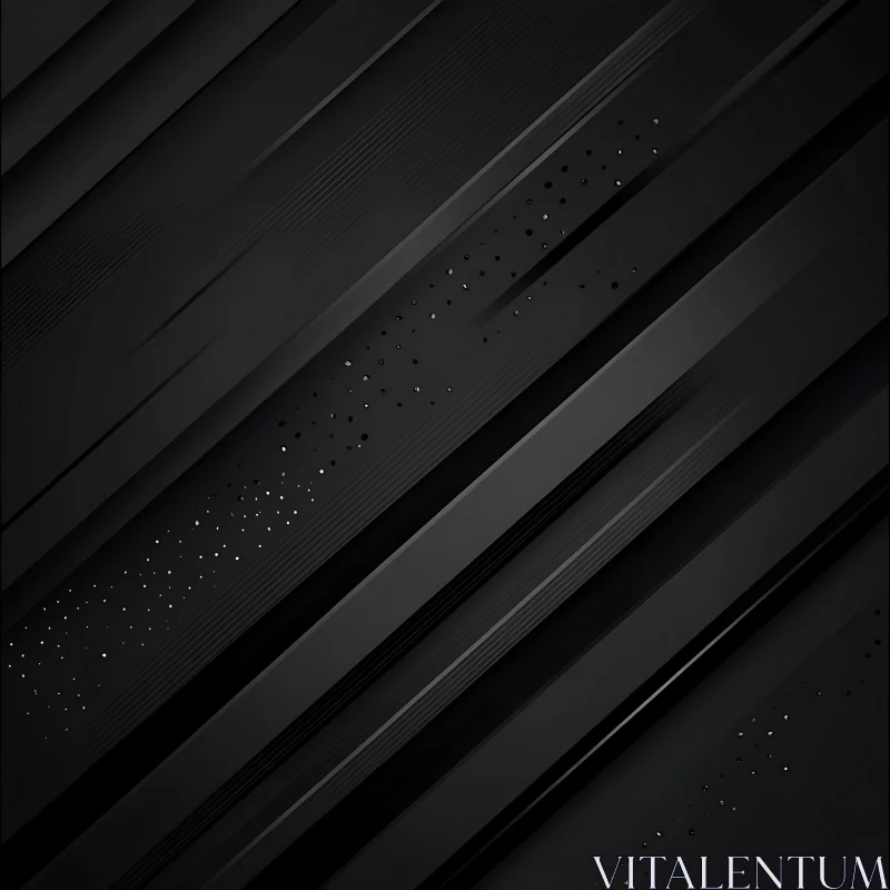 Modern Black Geometric Composition AI Image