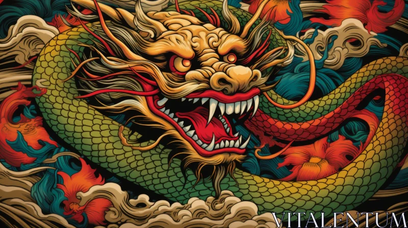AI ART Chinese Dragon Wall Art – A Multilayered Realism Masterpiece