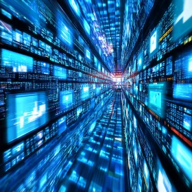 Neon Data Tunnel