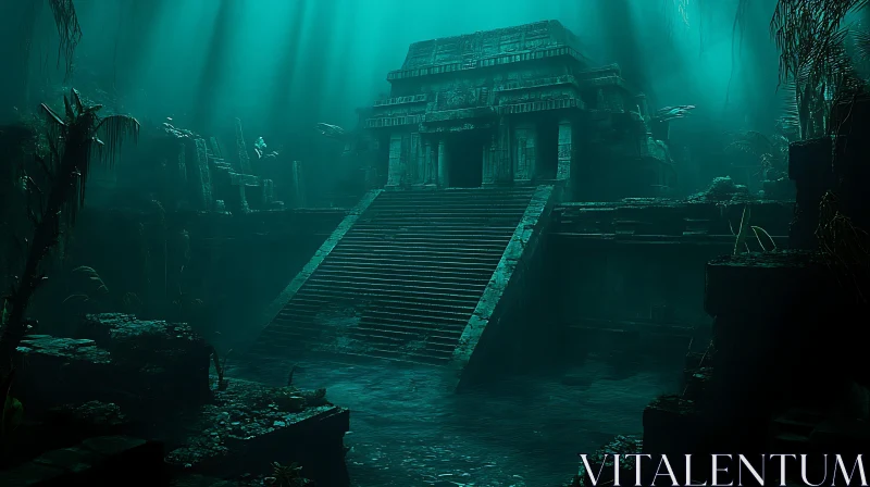 Submerged Ruins: Temple of the Deep AI Image