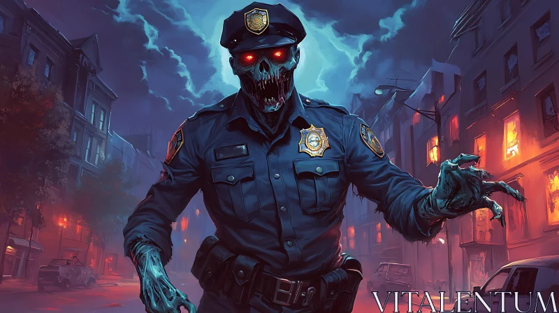 Undead Law: Zombie Cop AI Image