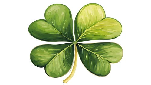 Illustration of Four Leaf Clover