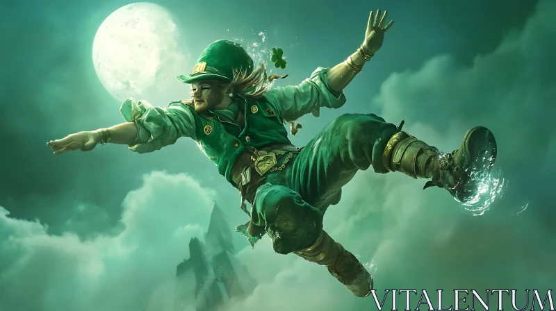 Mystical Leprechaun's Leap AI Image