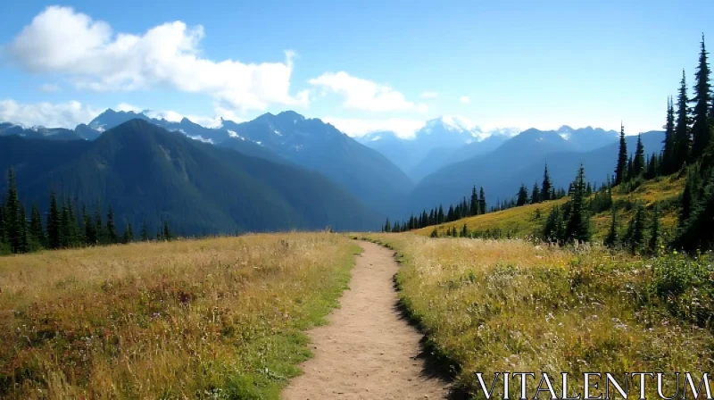 AI ART Scenic Mountain Trail View