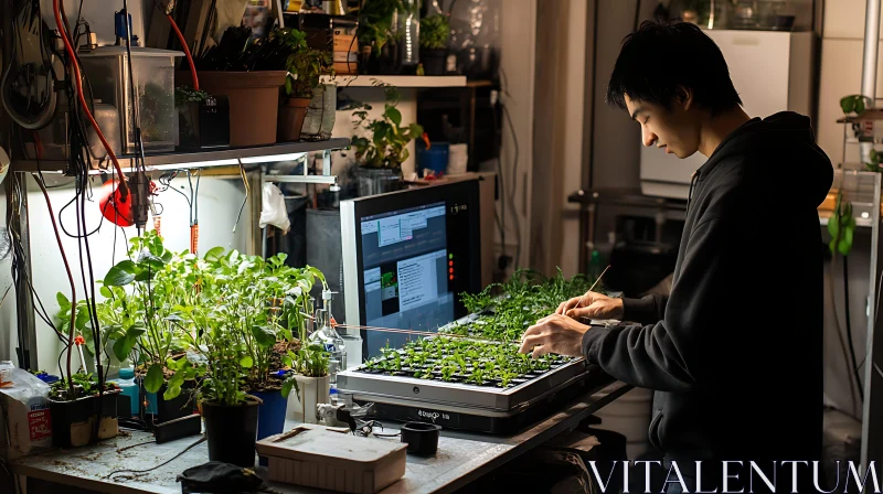 Cultivating Seedlings Indoors with Precision AI Image