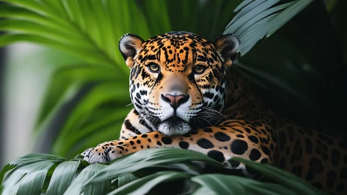 Jaguar Portrait in Jungle