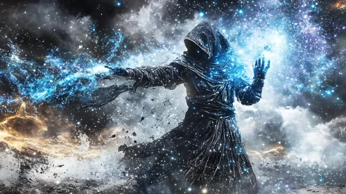 Mystic Figure in a Starry Realm