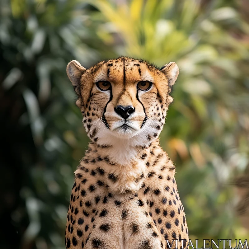 Cheetah's Gaze: A Study in Feline Grace AI Image