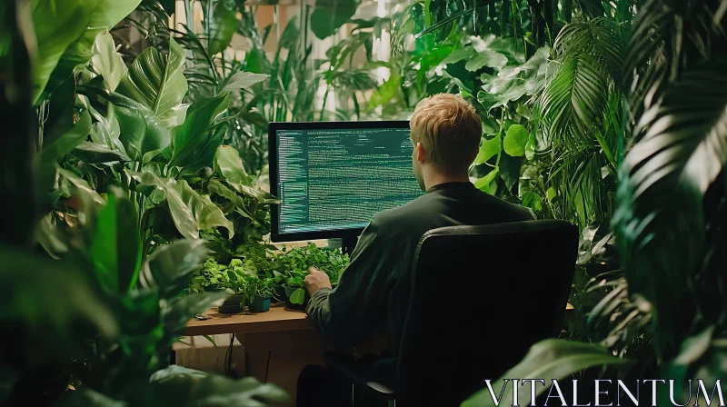 AI ART Indoor Jungle Office Space