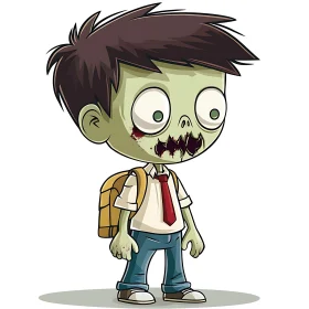 Undead Student Cartoon Character