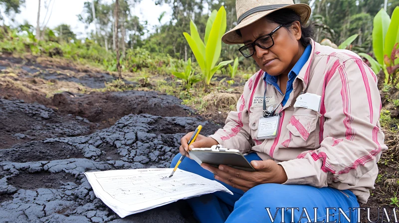 AI ART Fieldwork on Black Volcanic Soil