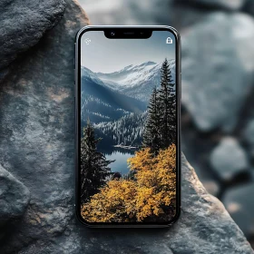 Phone Screen Mountain Landscape