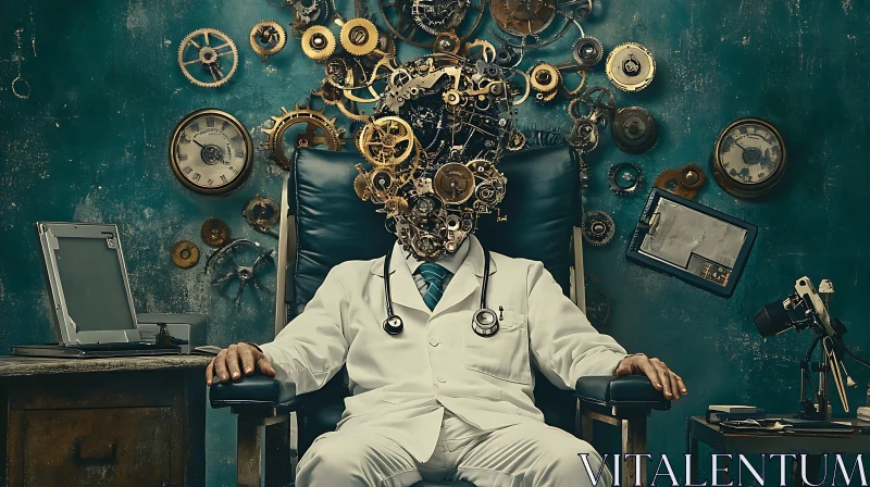 AI ART Mechanical Mind Doctor Portrait