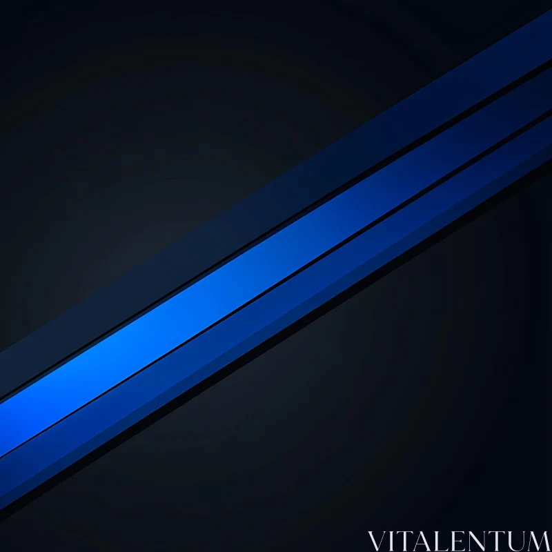 Parallel Blue Lines Abstract Art AI Image