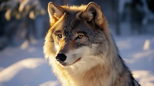 Winter Wolf Close-Up