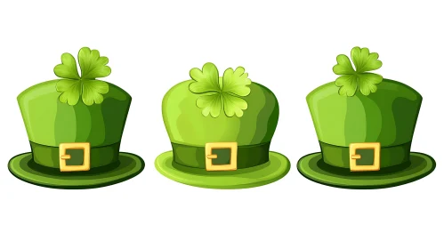 Green Hats with Clovers