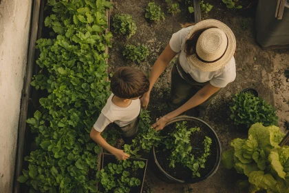 Parents and Children Bonding Through Gardening