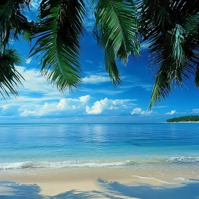 Tropical Beach Paradise with Azure Sea