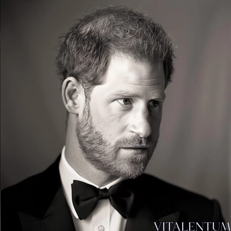 Prince Harry in a Formal Suit AI Image