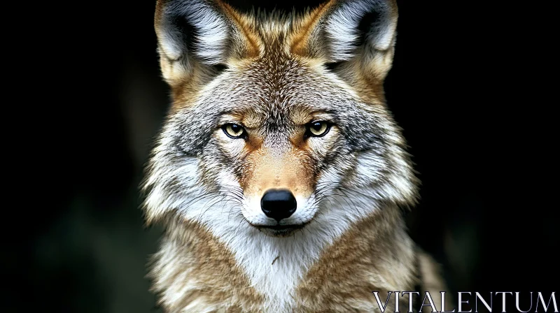 Wolf's Stare - Close-Up Animal Photography AI Image