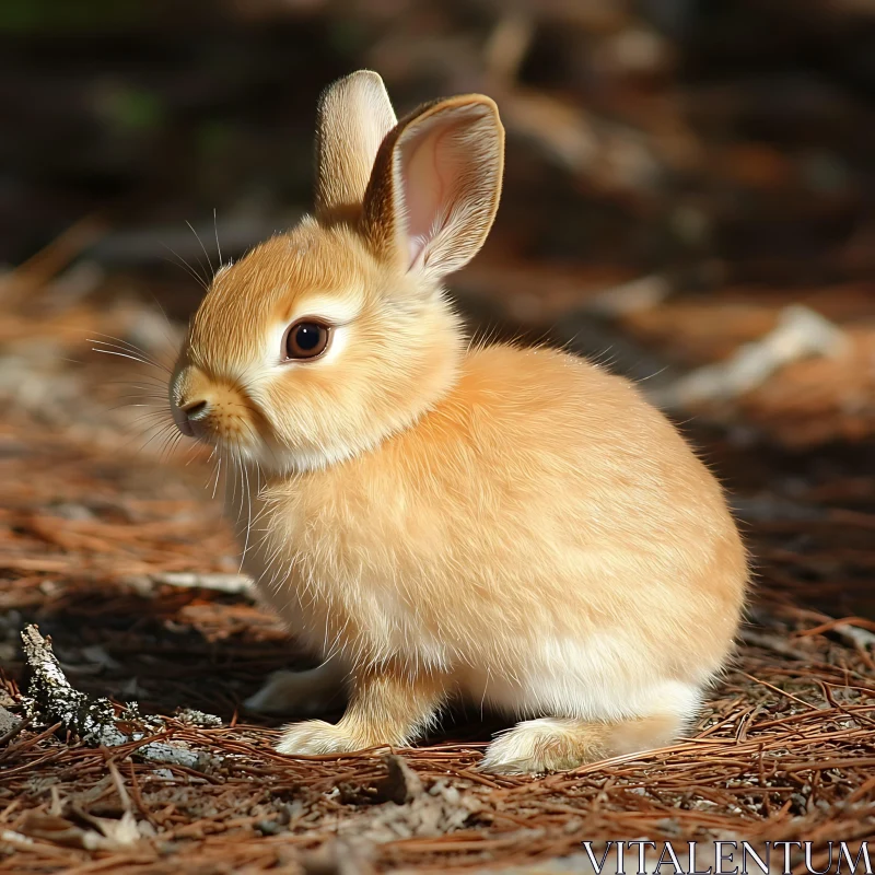 Close-up of a Cute Rabbit AI Image