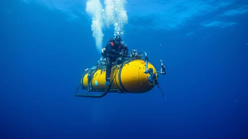 Yellow Submarine in the Ocean Depths