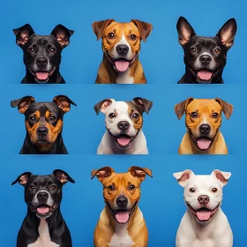 Playful Dog Faces Collection