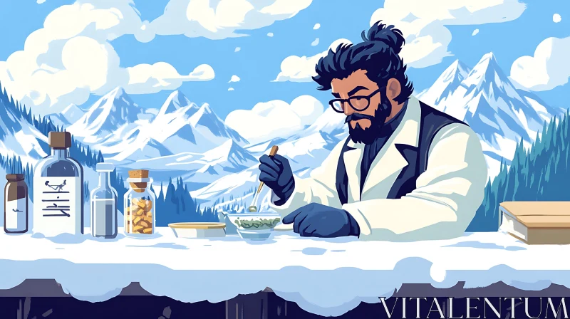 Mountain Lab Experiment AI Image