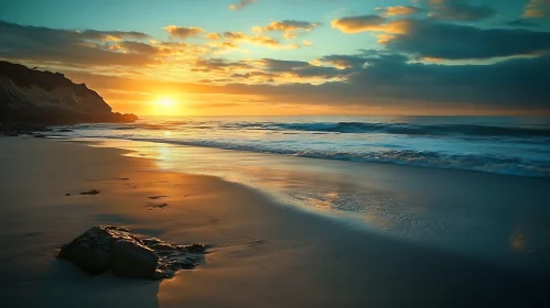 Coastal Sunset Scene