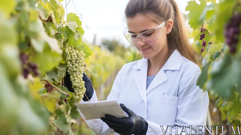 AI ART Grape Research in Vineyard