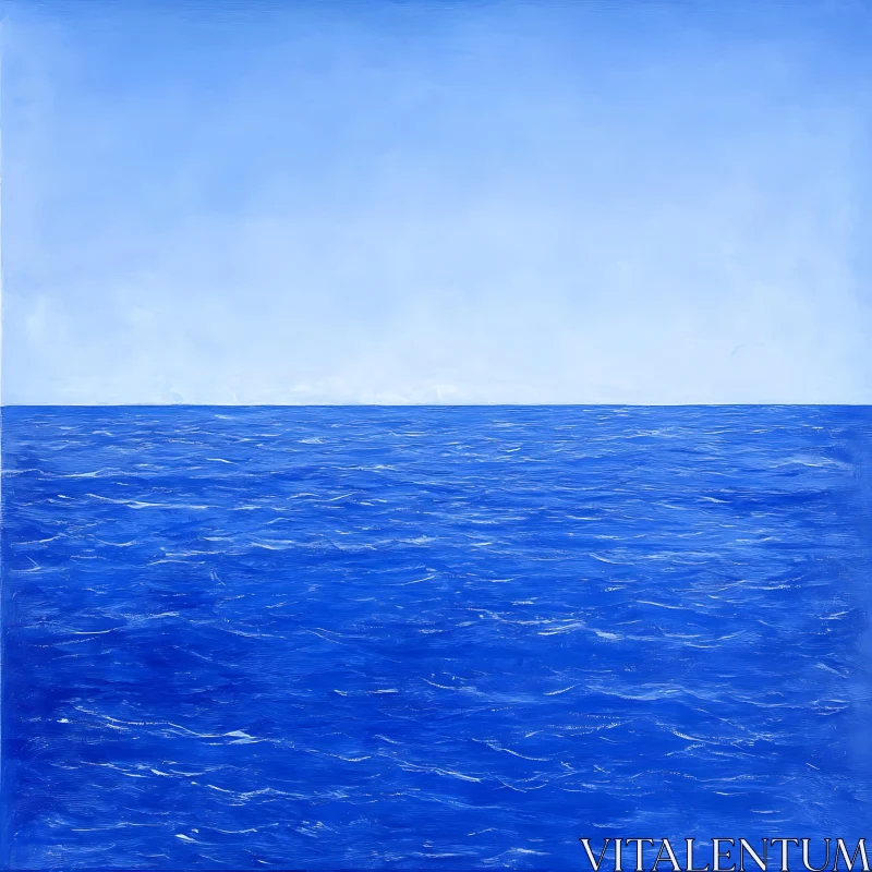 AI ART Peaceful Ocean View Painting