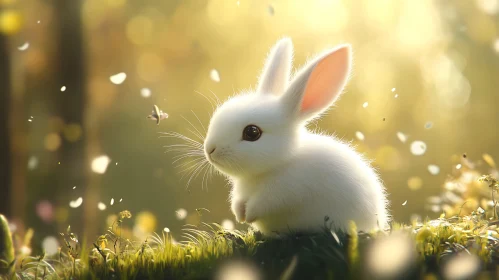 Serene Bunny Portrait in Natural Light